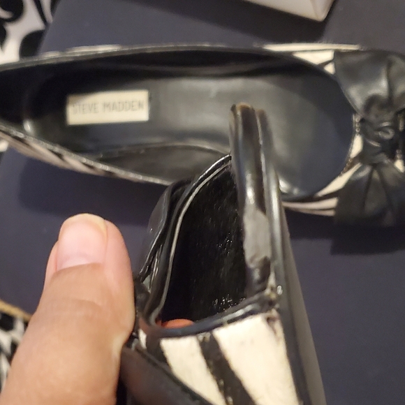 Steve Madden “Brinxx Zebra” Zebra‑Print Open‑Toe Heels — Women’s Size 9 - Picture 3 of 5